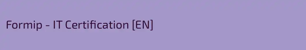 Formip - IT Certification [EN]